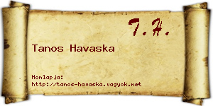 Tanos Havaska névjegykártya